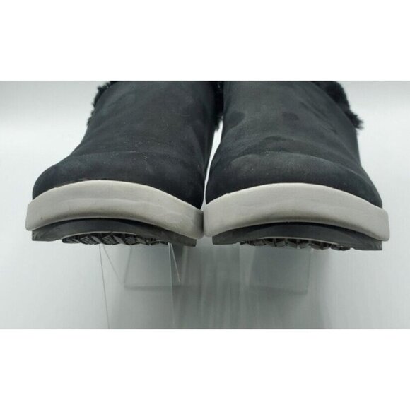 Olukai Malua Hulu Boots Women's Black Size 7 Shearling Lined Nubuck Leather - Picture 11 of 15